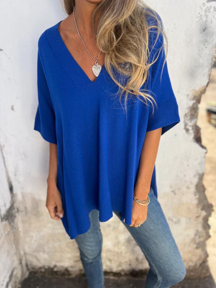 Casual V-neck Loose Top