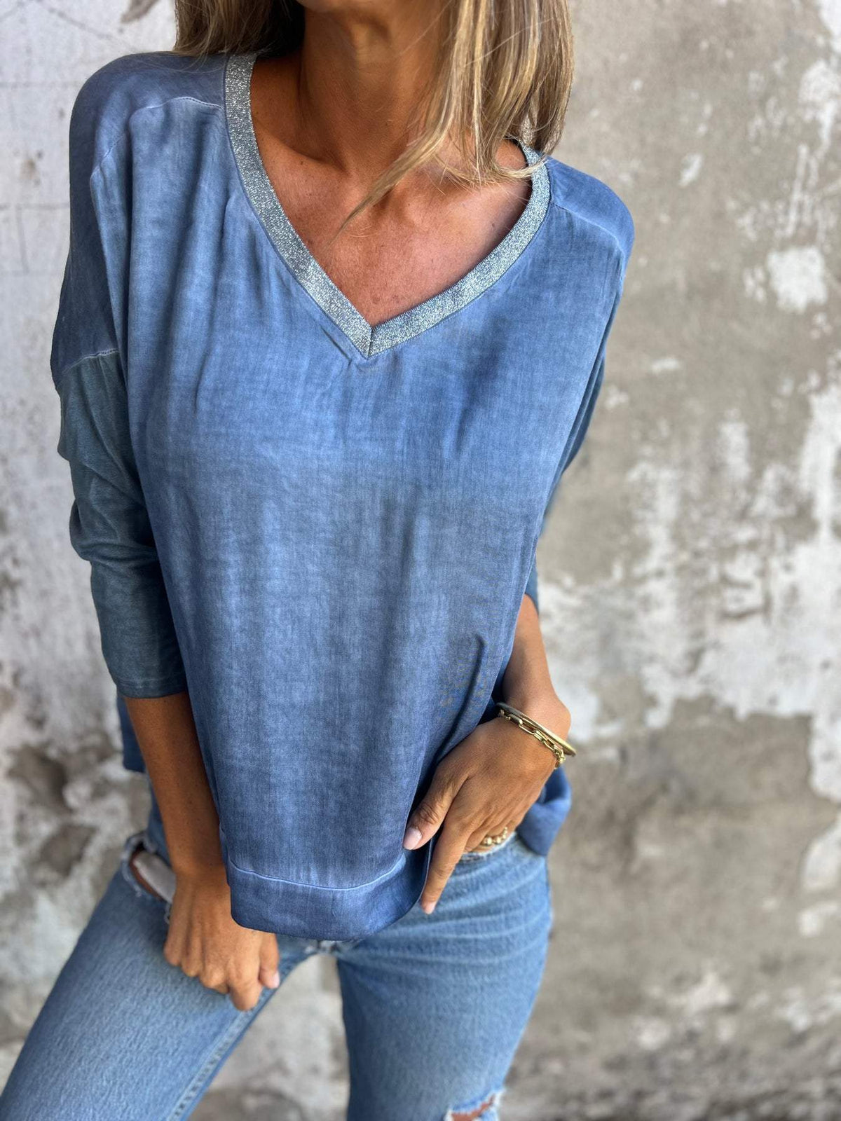 V-neck Fashionable Casual Top