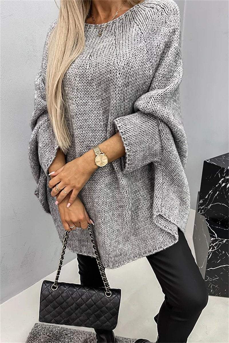 Women's Sweater Cape Poncho Style Fashion Knitted Shawl Sweater