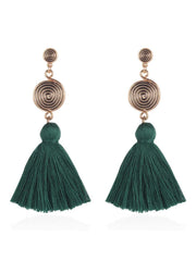 Kanna Whirlpool Tassel Earrings