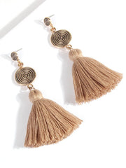 Kanna Whirlpool Tassel Earrings