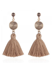 Kanna Whirlpool Tassel Earrings