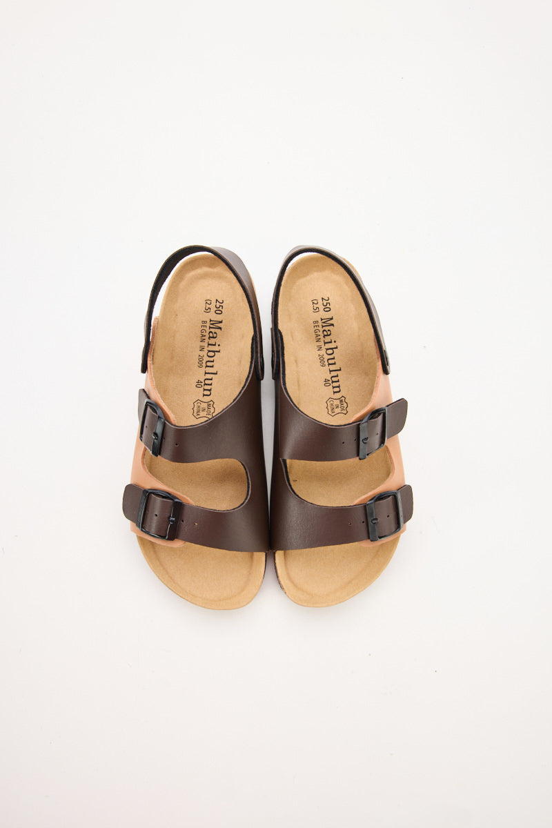 Maibulun | Double Strap Slingback Footbed Sandal - Tan