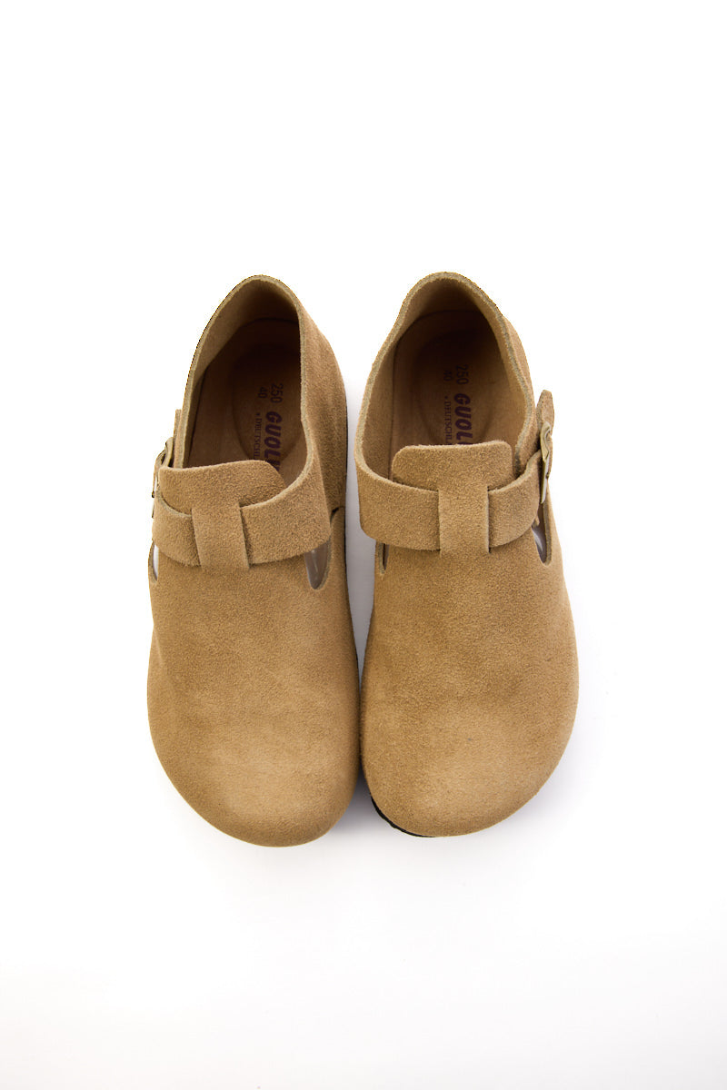 MAIBULUN | Seashore Suede Clog Loafer - Khaki