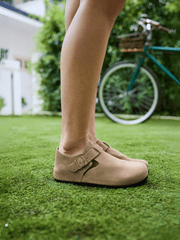 MAIBULUN | Seashore Suede Clog Loafer - Khaki