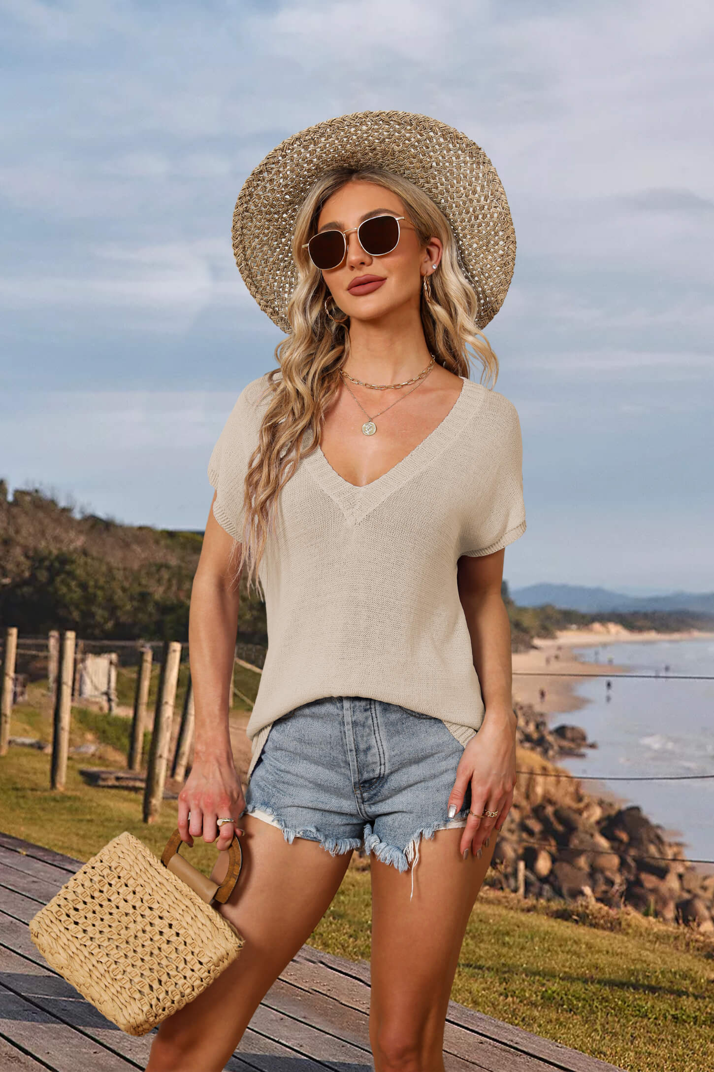 Arthur Knit Cotton Blend Top