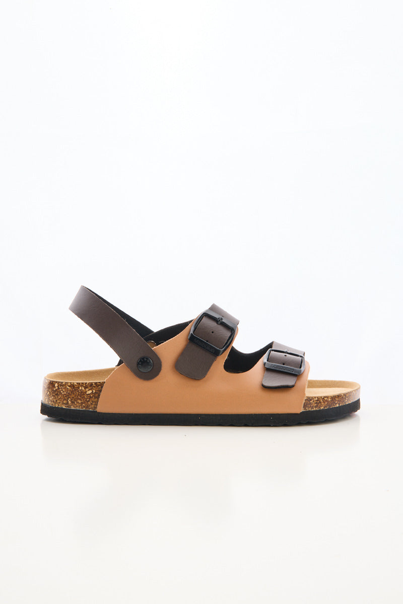 Maibulun | Double Strap Slingback Footbed Sandal - Tan