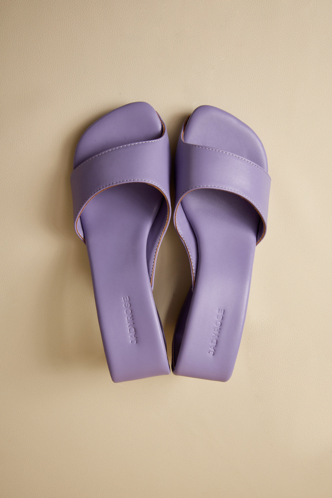 Jady Rose | In Your Court Leather Slides - Lavender