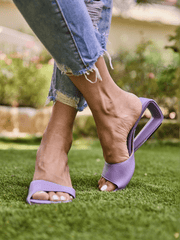 Jady Rose | In Your Court Leather Slides - Lavender