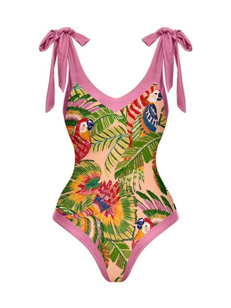 Mamie Tropical Printed Swim Set