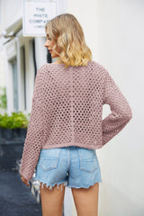 Lenora Long Sleeve Pullover Top - Mauve