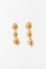 Metal Daisies Drop Earrings