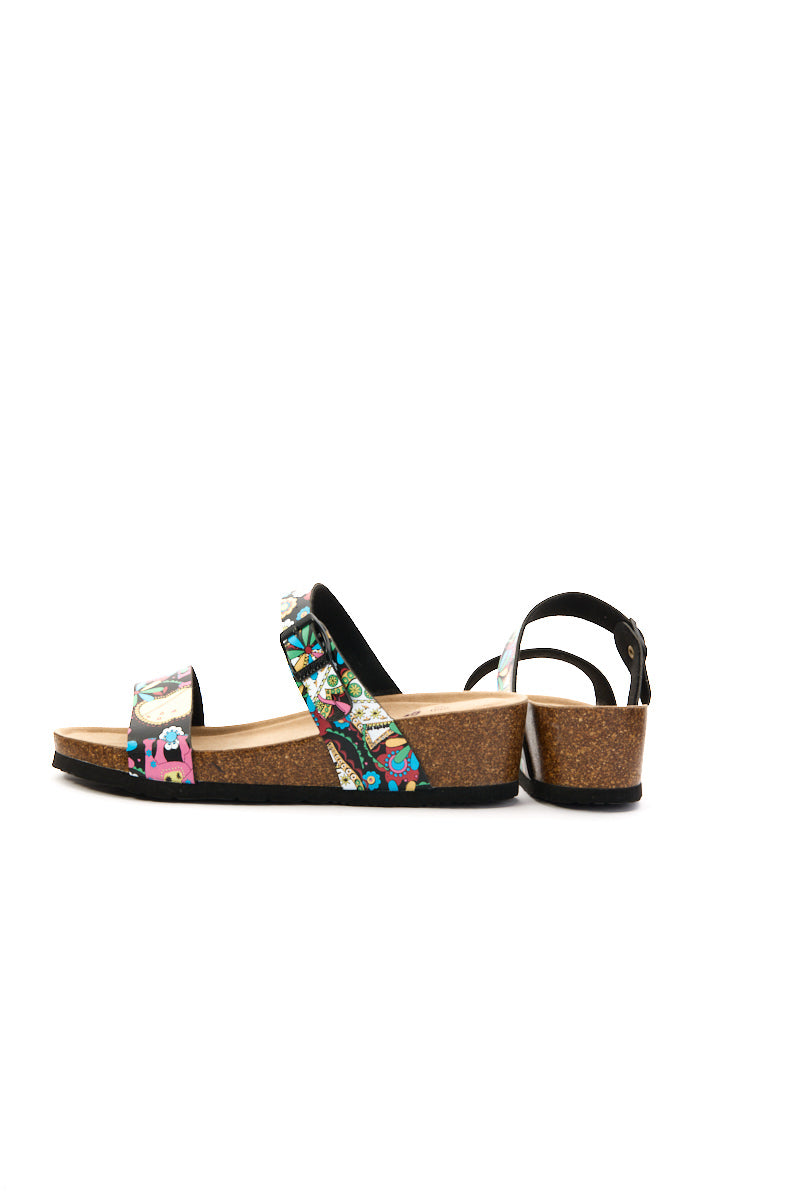 Maibulun | Stark Strap Footbed Wedges - Multi