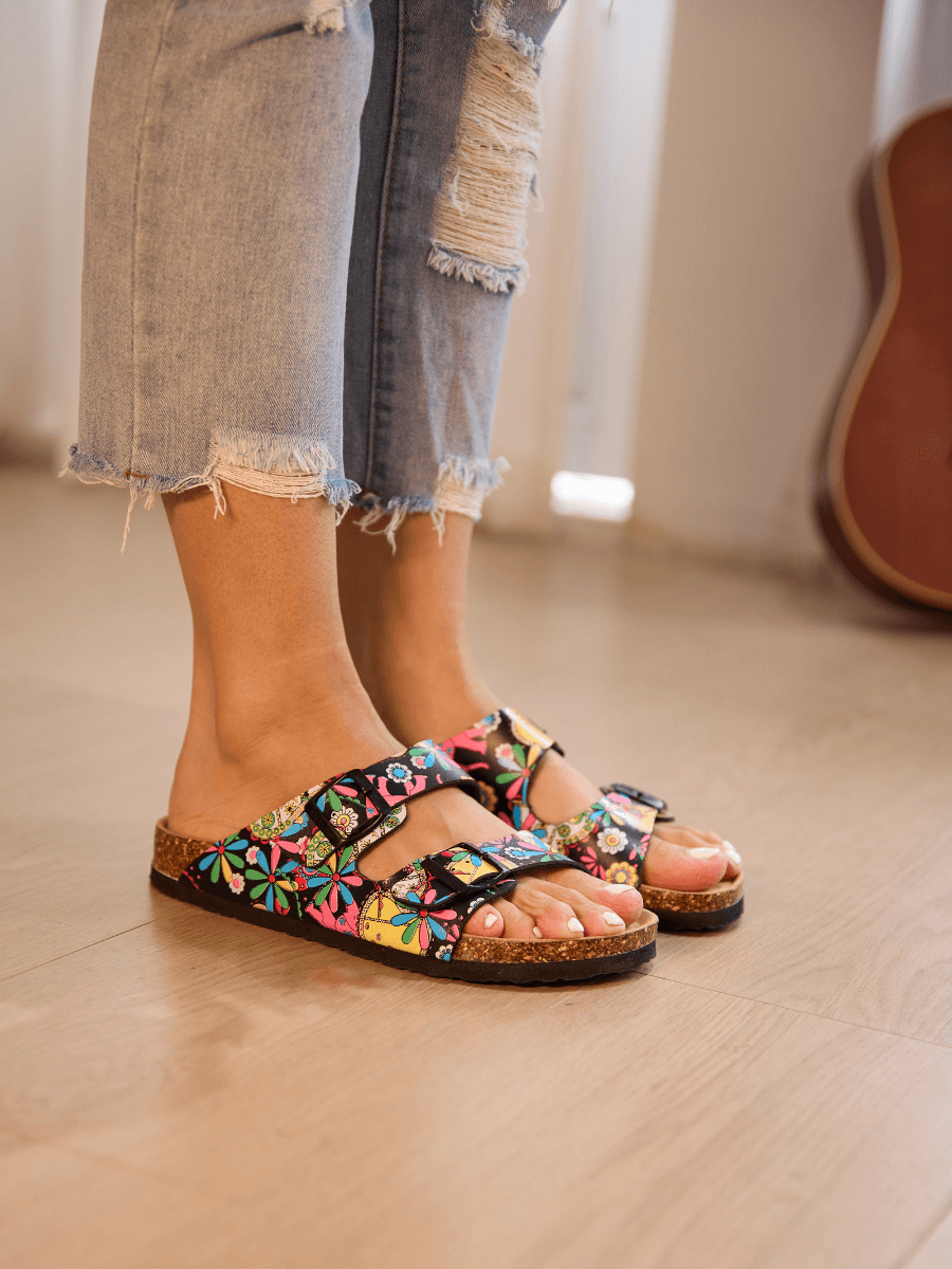 Maibulun | Signature Double Strap Footbed Sandal - Multi