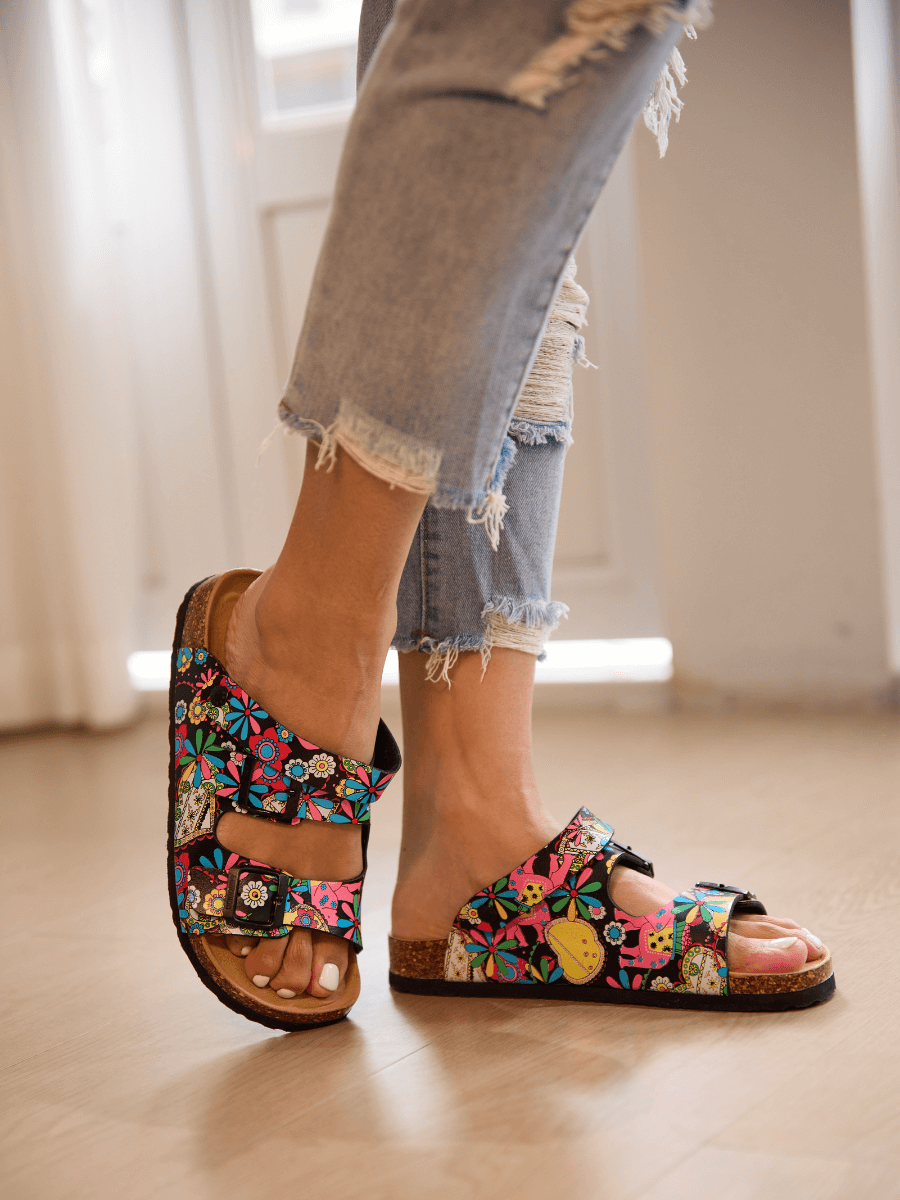 Maibulun | Double Strap Slingback Footbed Sandal - Multi