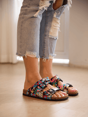 Maibulun | Double Strap Slingback Footbed Sandal - Multi