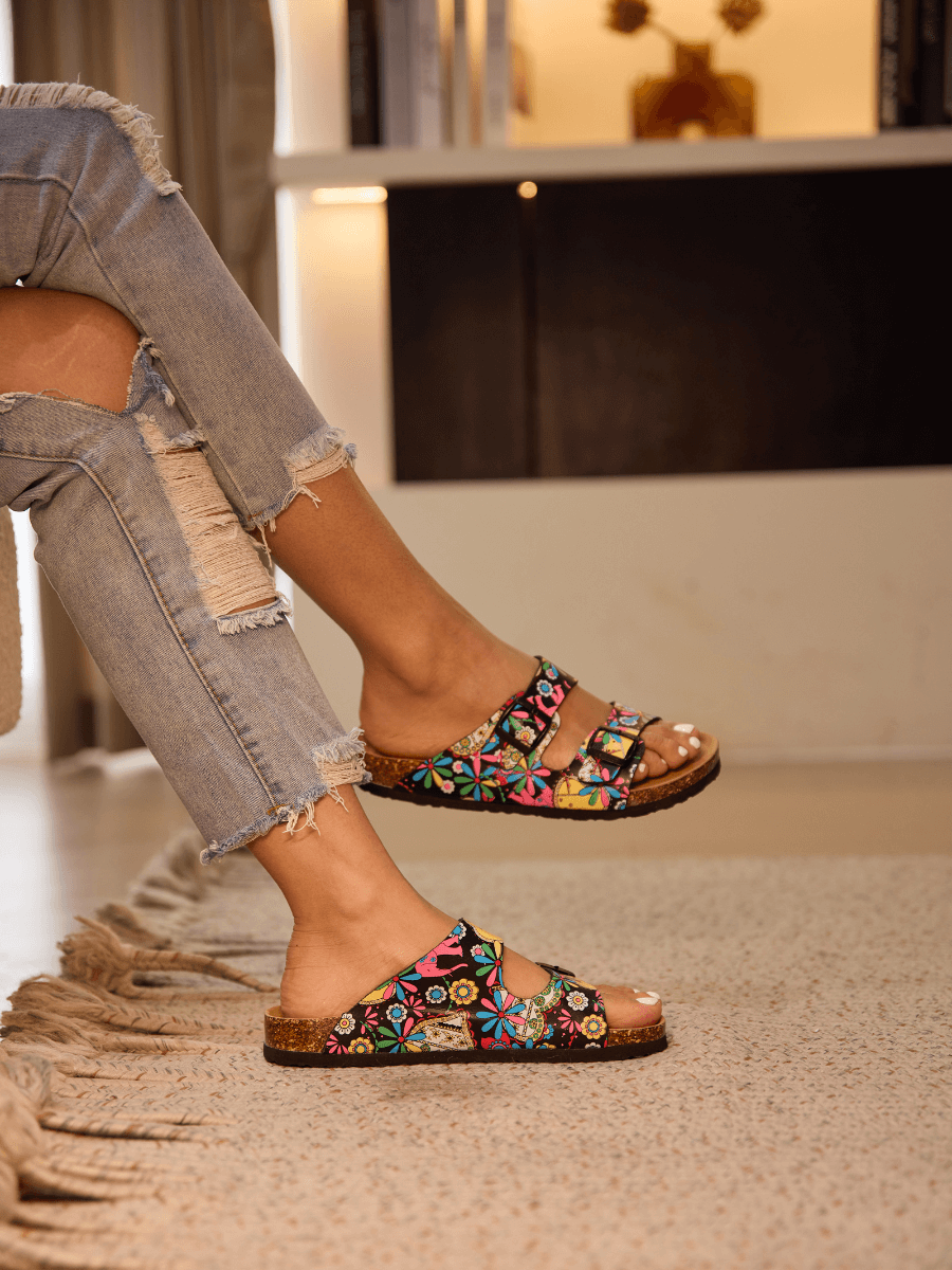 Maibulun | Signature Double Strap Footbed Sandal - Multi