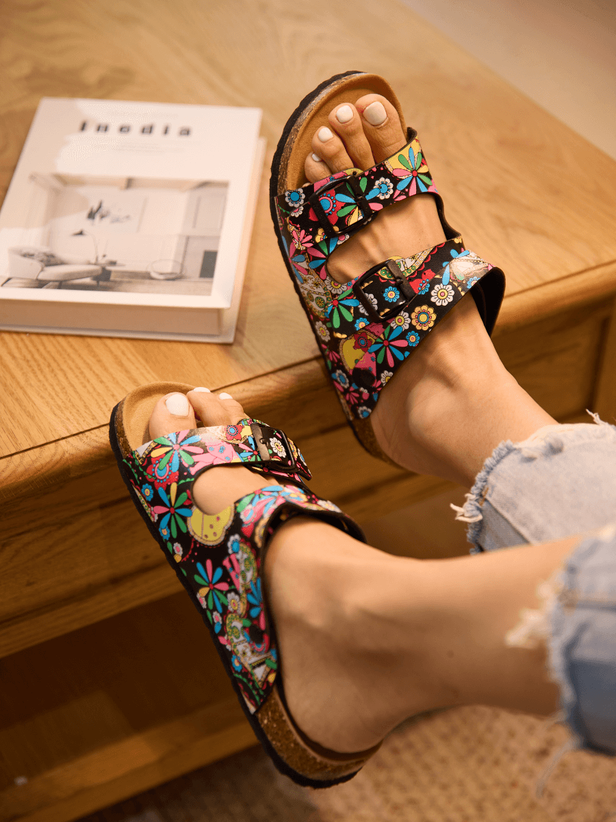 Maibulun | Double Strap Slingback Footbed Sandal - Multi