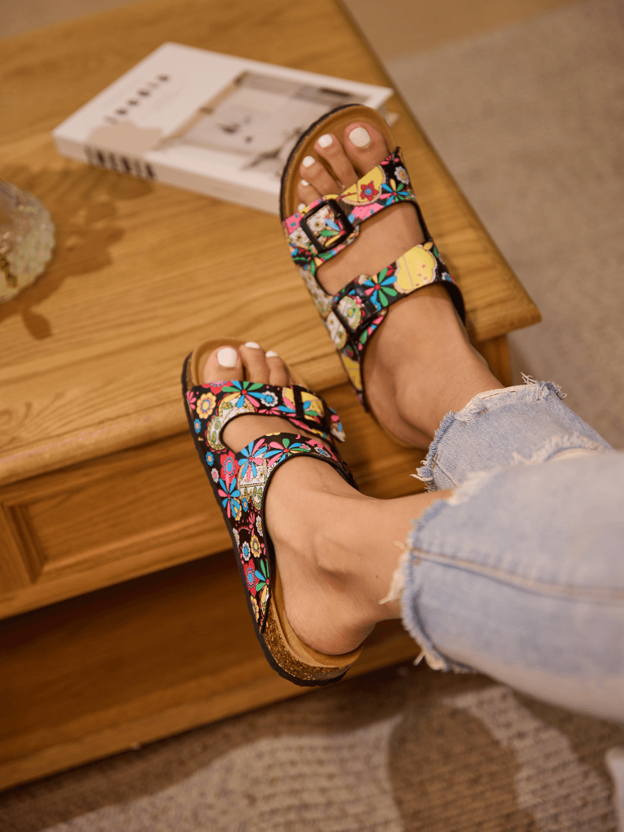 Maibulun | Signature Double Strap Footbed Sandal - Multi