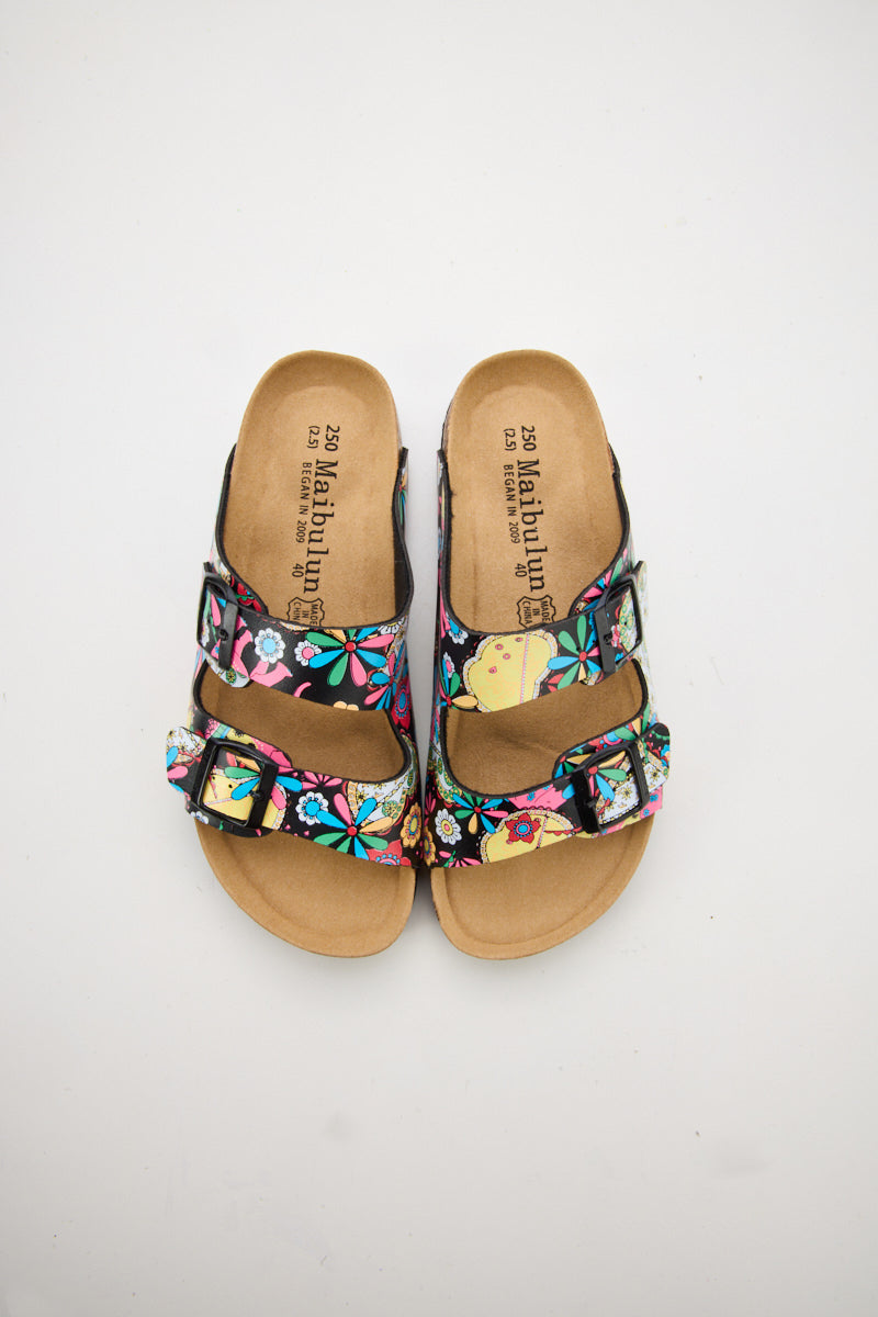 Maibulun | Signature Double Strap Footbed Sandal - Multi