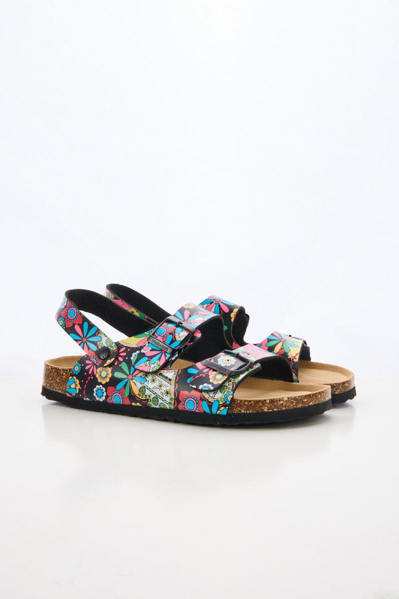 Maibulun | Double Strap Slingback Footbed Sandal - Multi