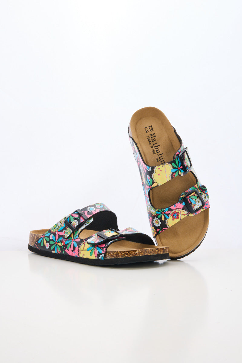 Maibulun | Signature Double Strap Footbed Sandal - Multi