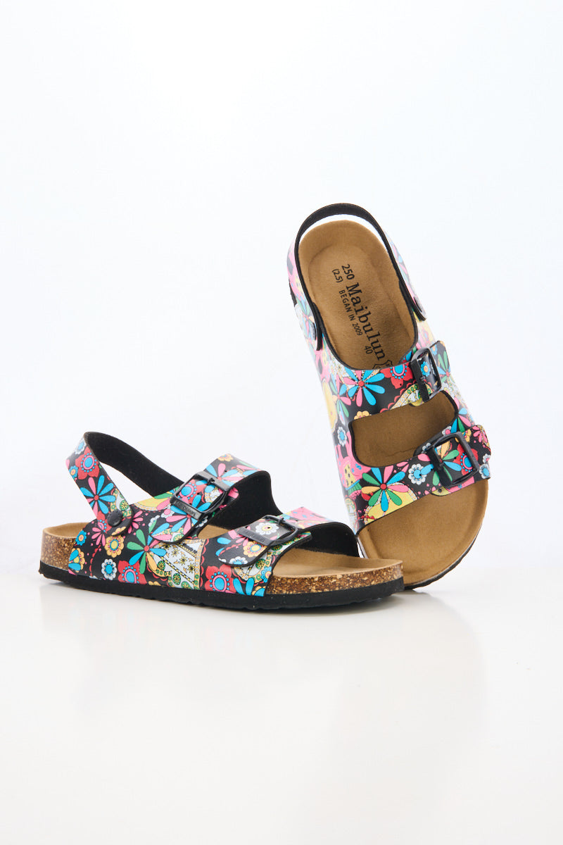 Maibulun | Double Strap Slingback Footbed Sandal - Multi