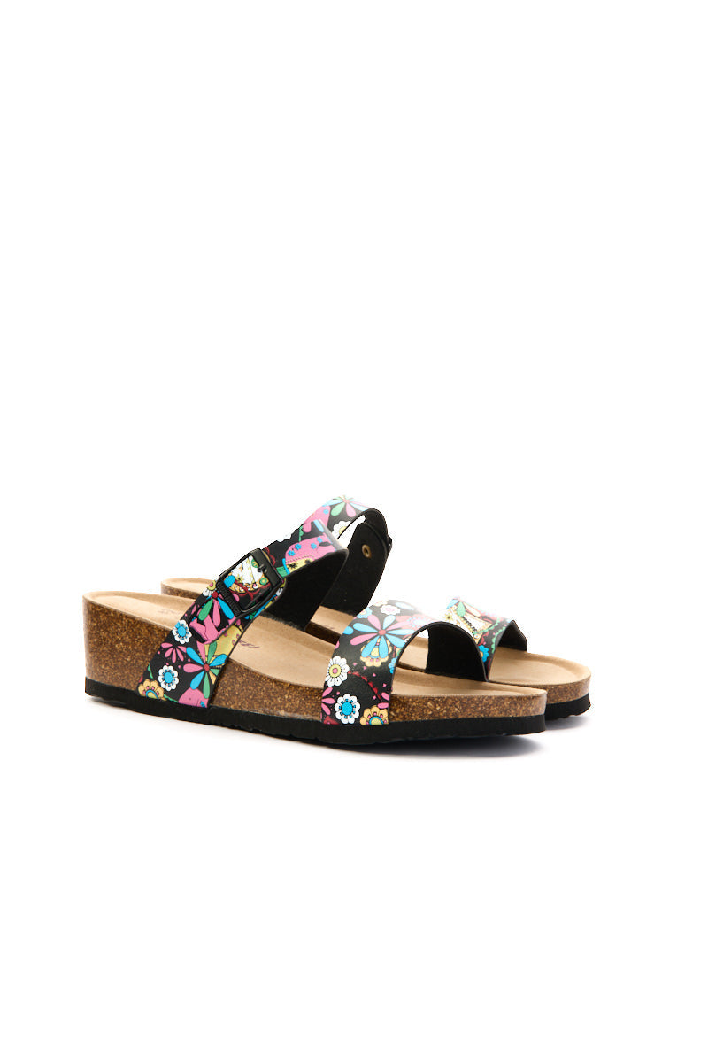 Maibulun | Stark Strap Footbed Wedges - Multi