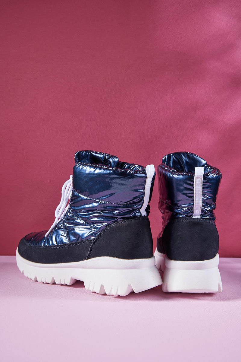 Frozen Princess | Stone Tyra Water-Repellent Snow Boot - Navy