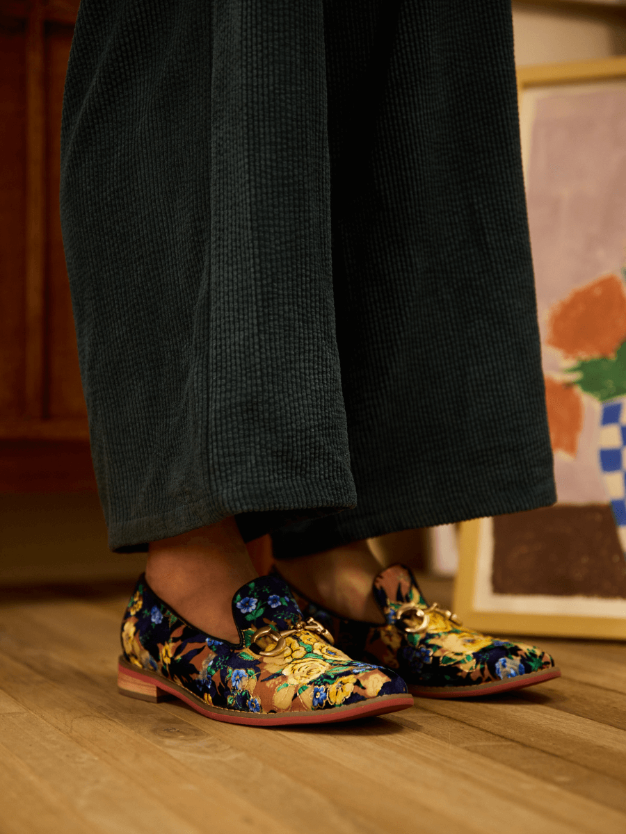 Soffia | Essie Floral Printed Suede Loafer