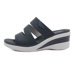 Siketu | Rica Cushioned Wedge Slides - Navy