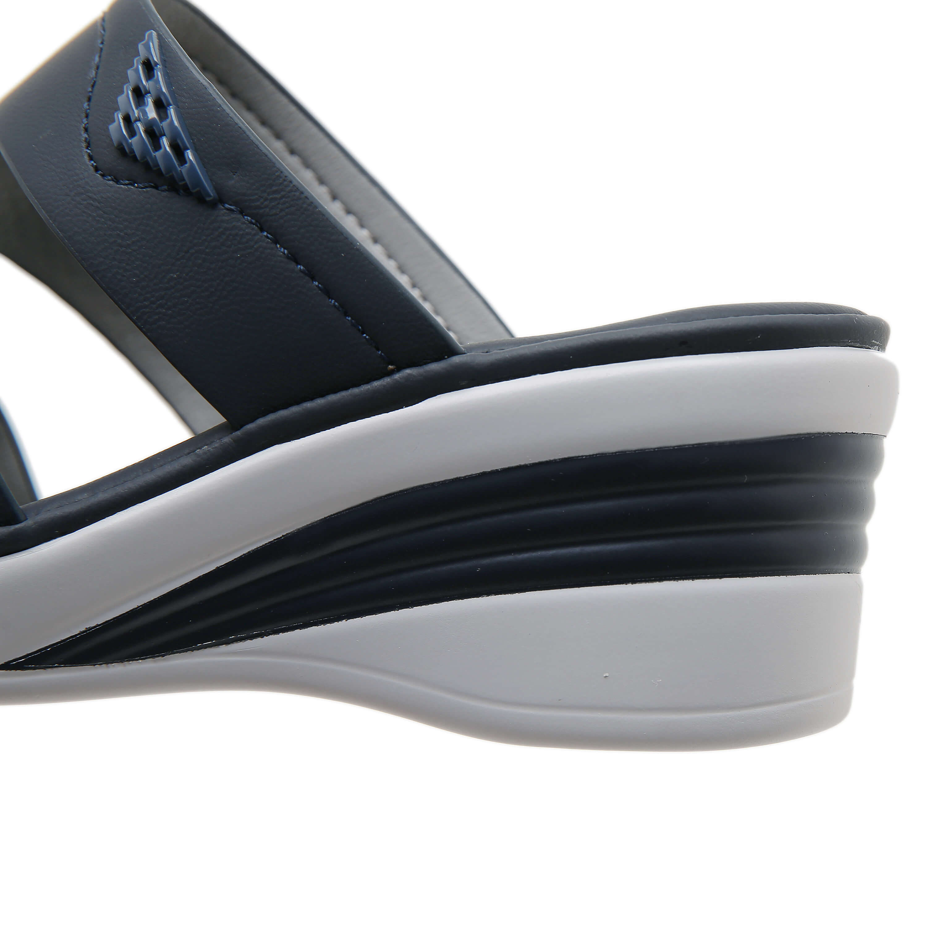 Siketu | Rica Cushioned Wedge Slides - Navy