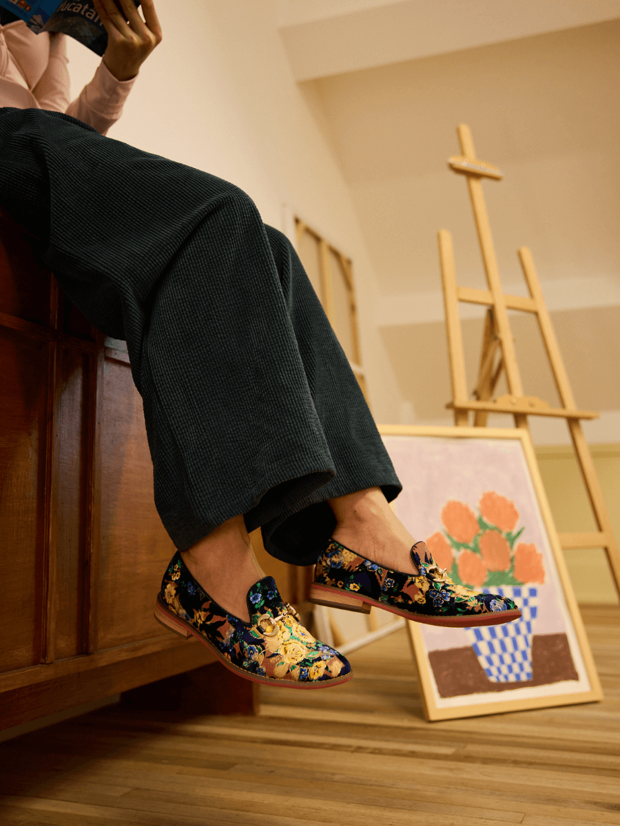 Soffia | Essie Floral Printed Suede Loafer