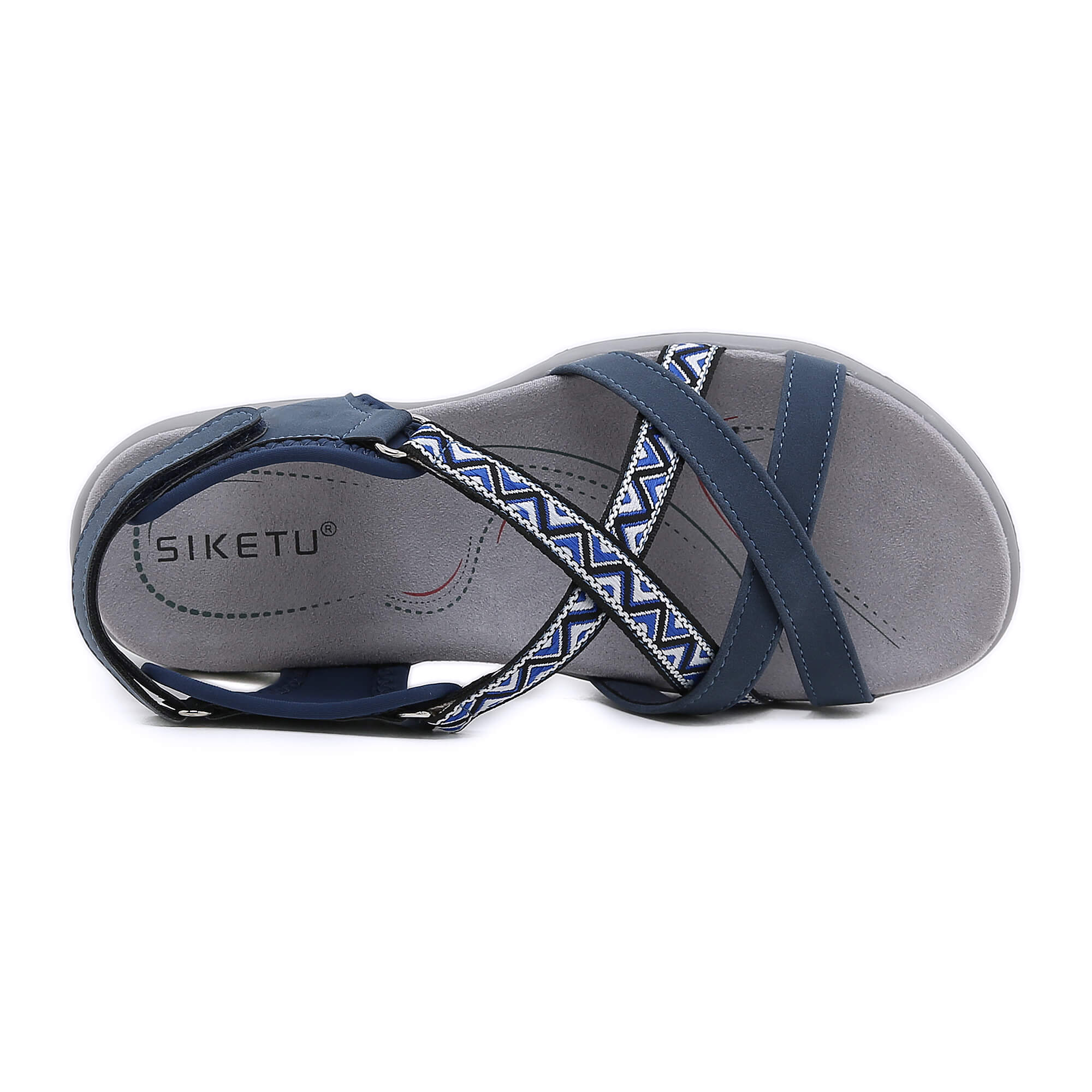 Siketu | Abstract Embroidered Footbed Sandal