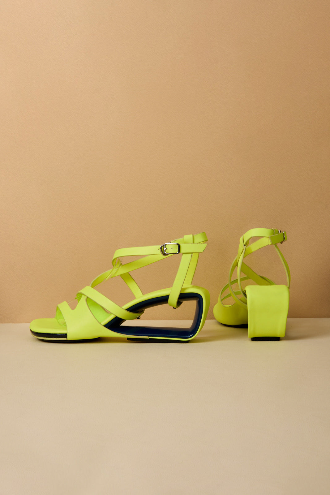 Jady Rose | Harbor Doll Leather Strappy Heels - Green