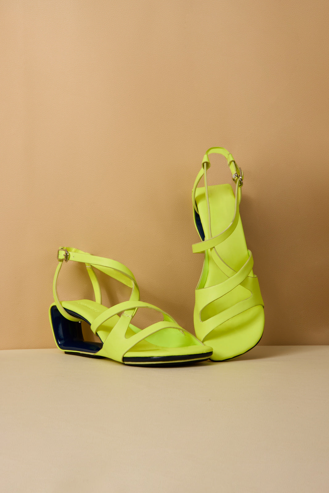 Jady Rose | Harbor Doll Leather Strappy Heels - Green