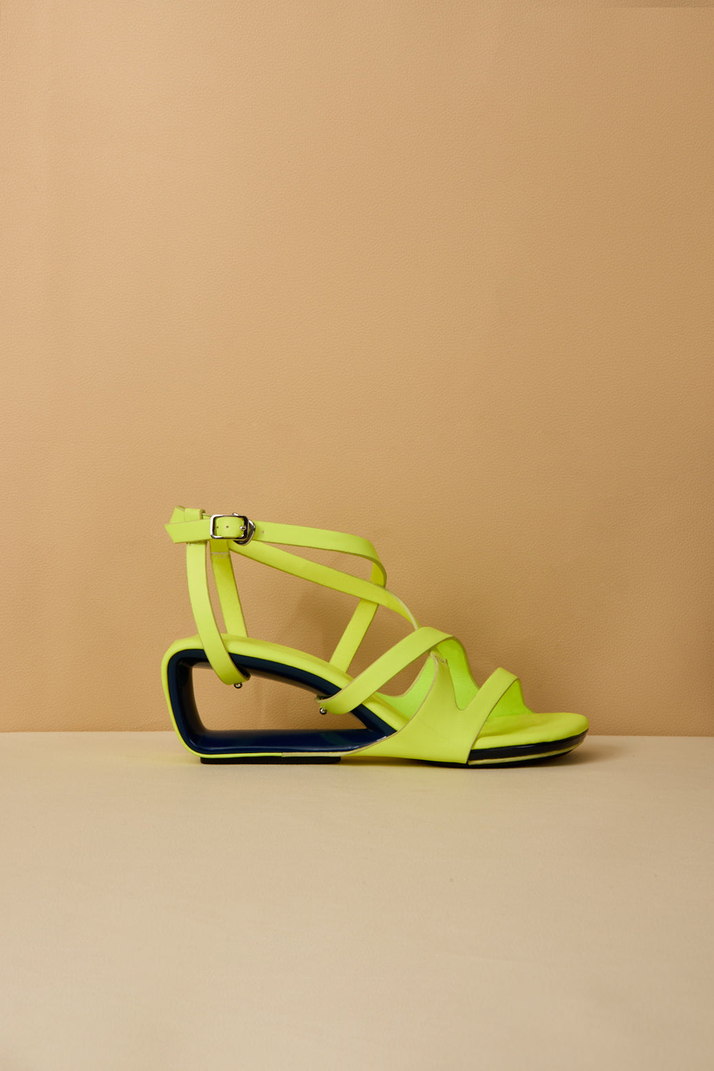 Jady Rose | Harbor Doll Leather Strappy Heels - Green