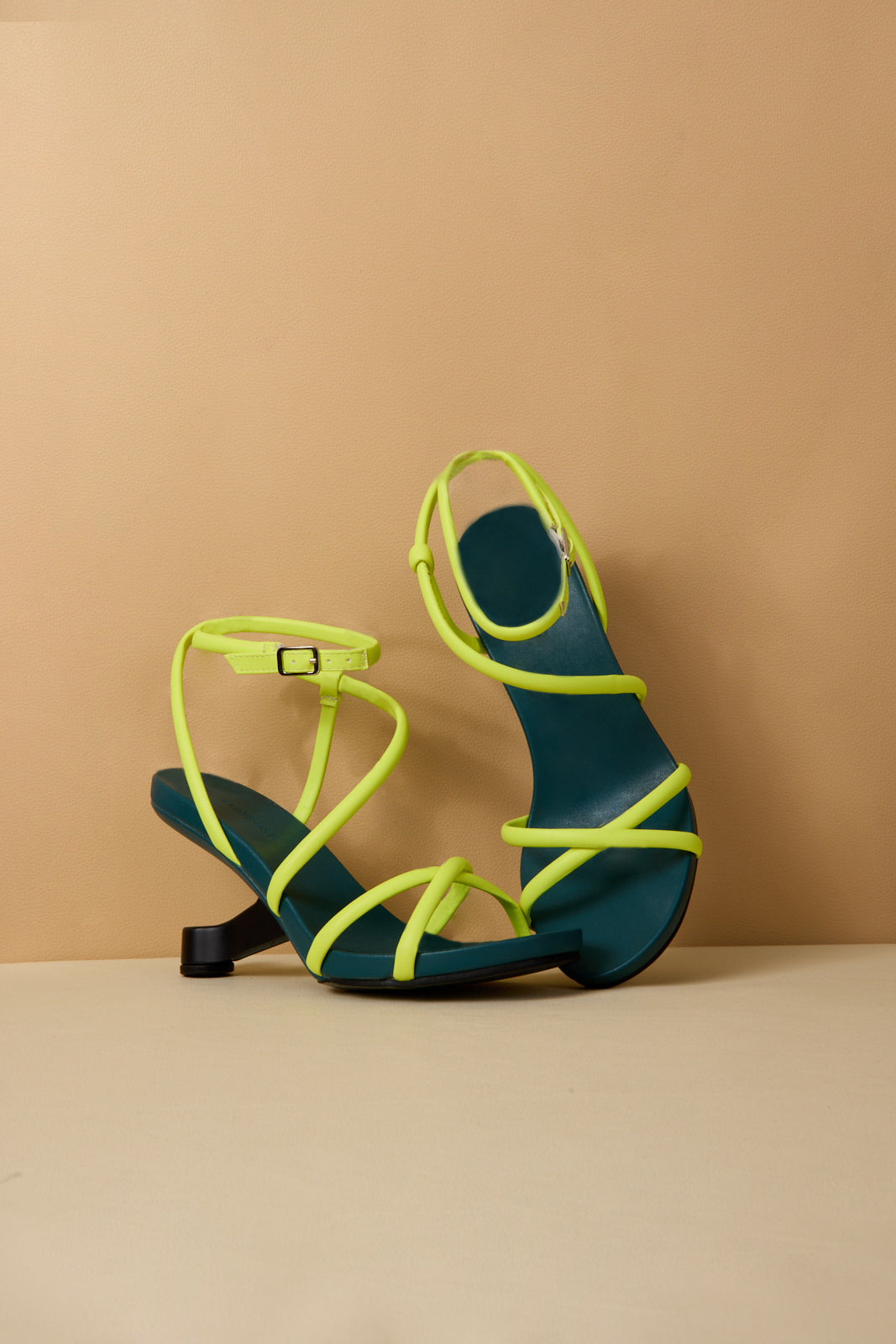 Jady Rose | Jojo Leather Strappy Heels - Green