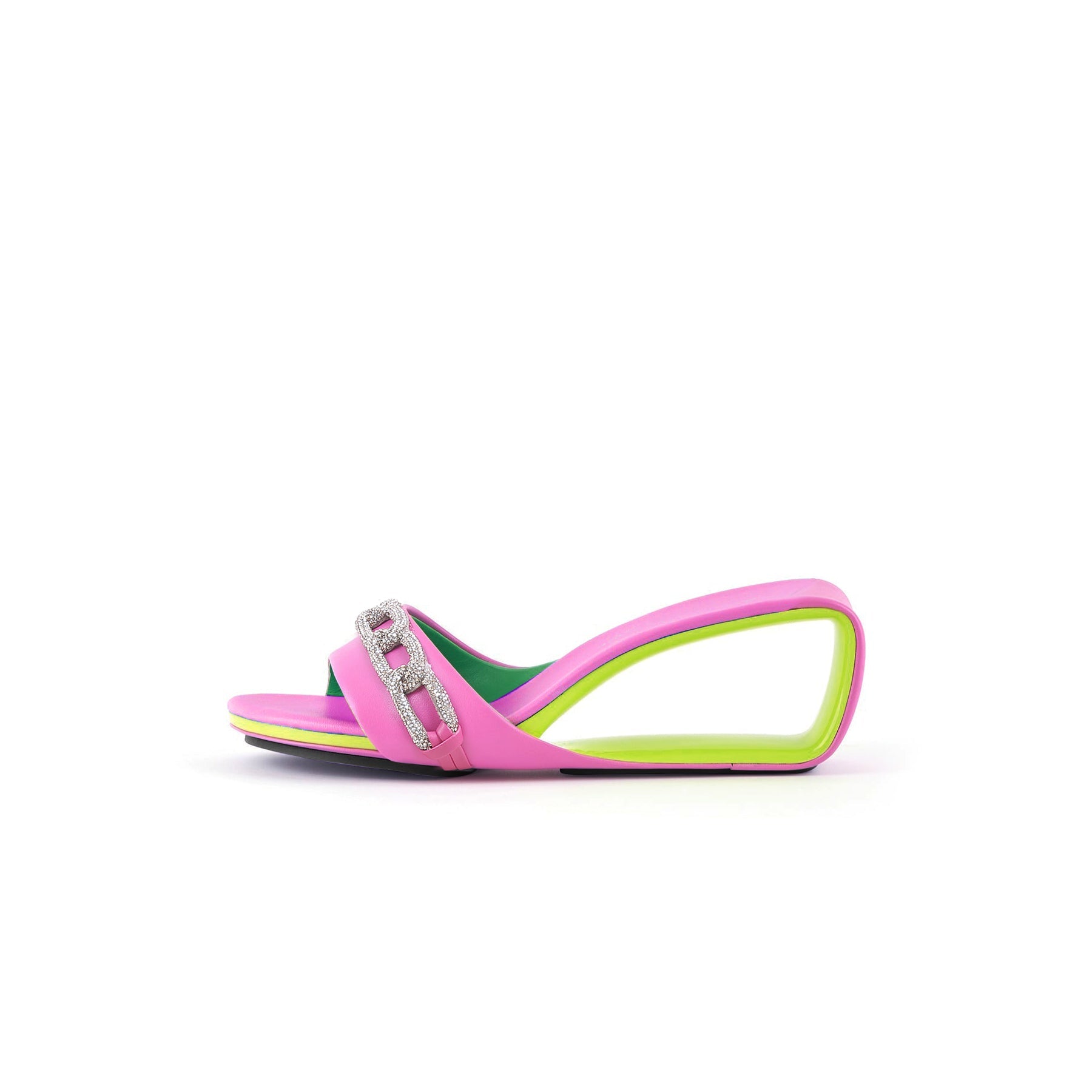 Jady Rose | Summer Somewhere Embellished Heel Slides - Pink