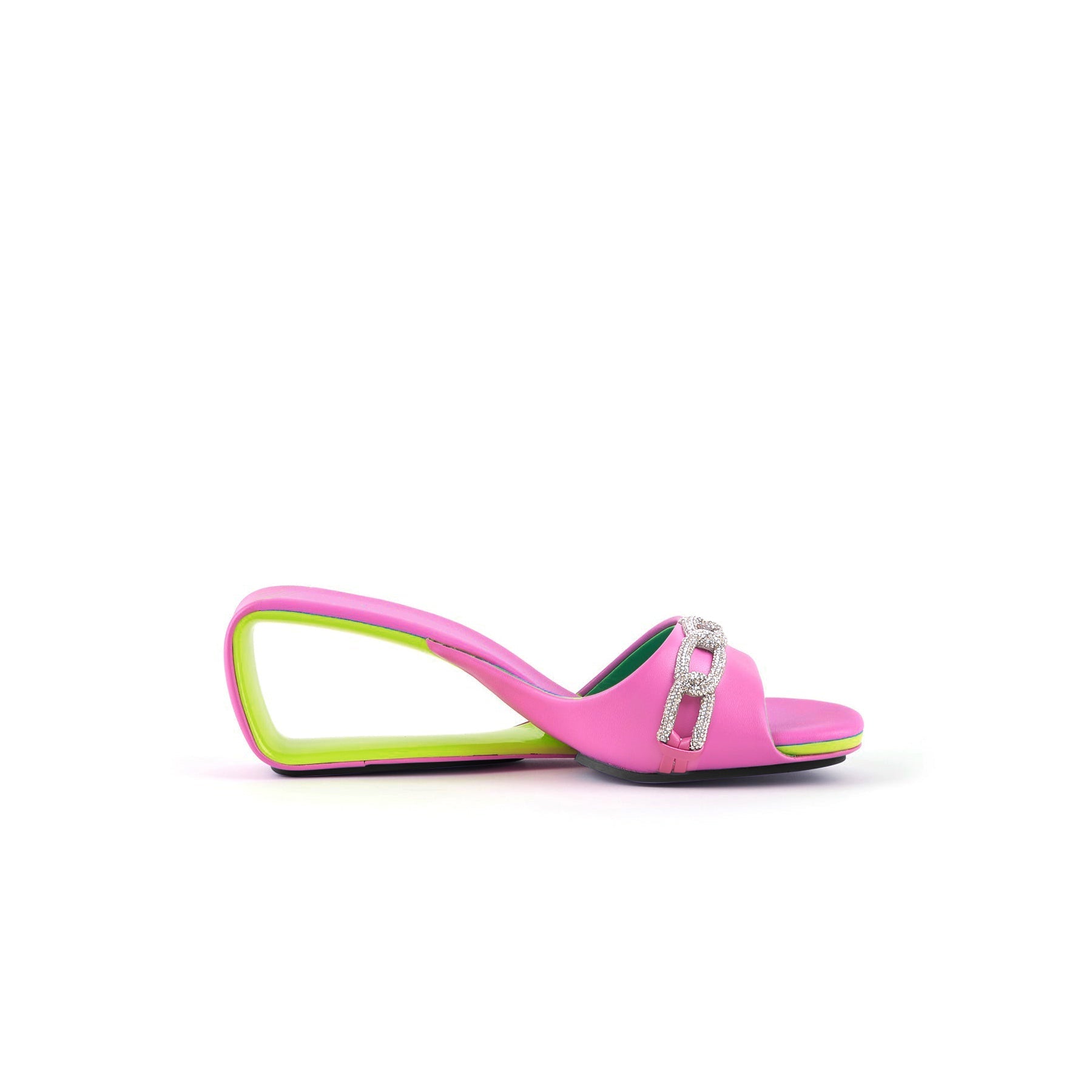 Jady Rose | Summer Somewhere Embellished Heel Slides - Pink