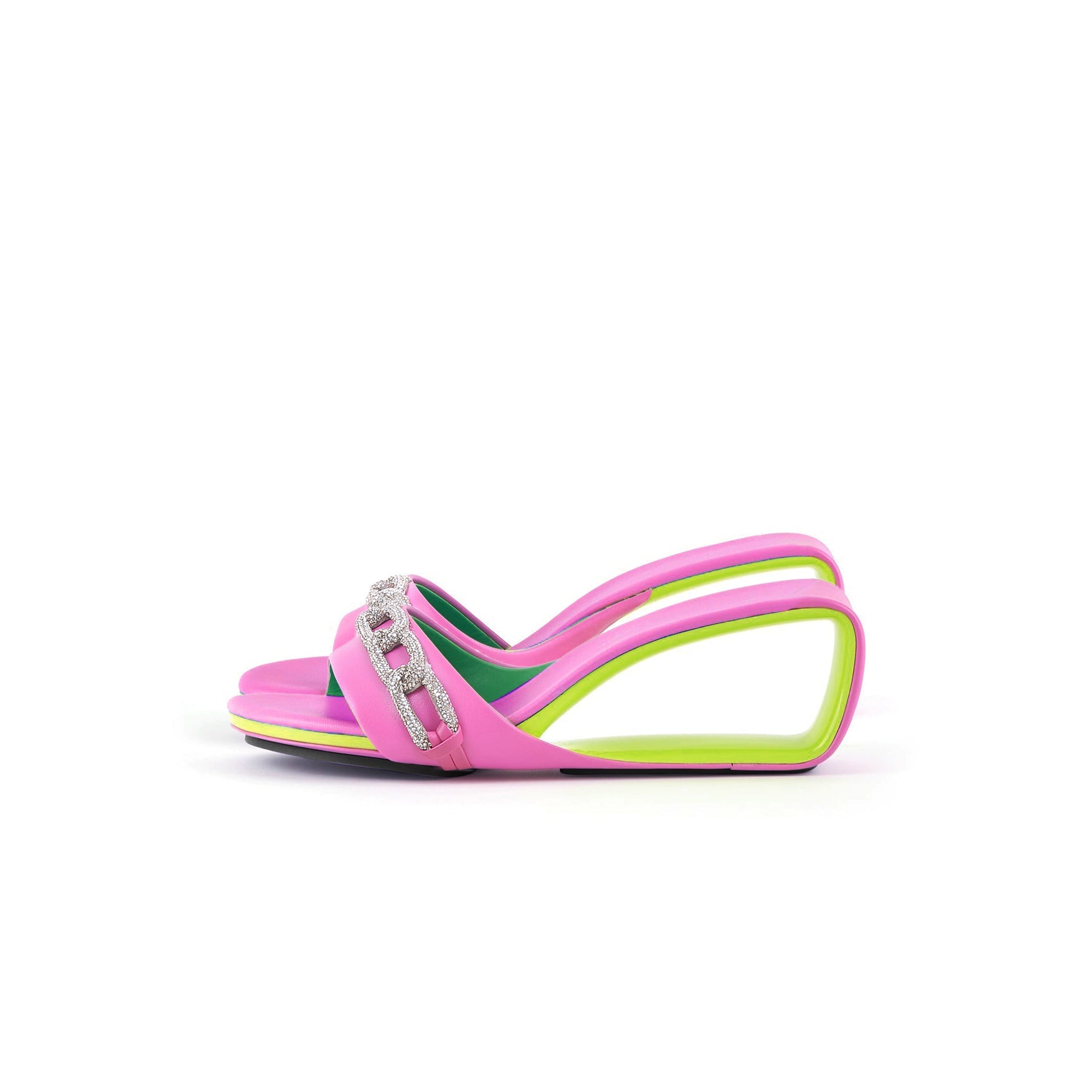 Jady Rose | Summer Somewhere Embellished Heel Slides - Pink