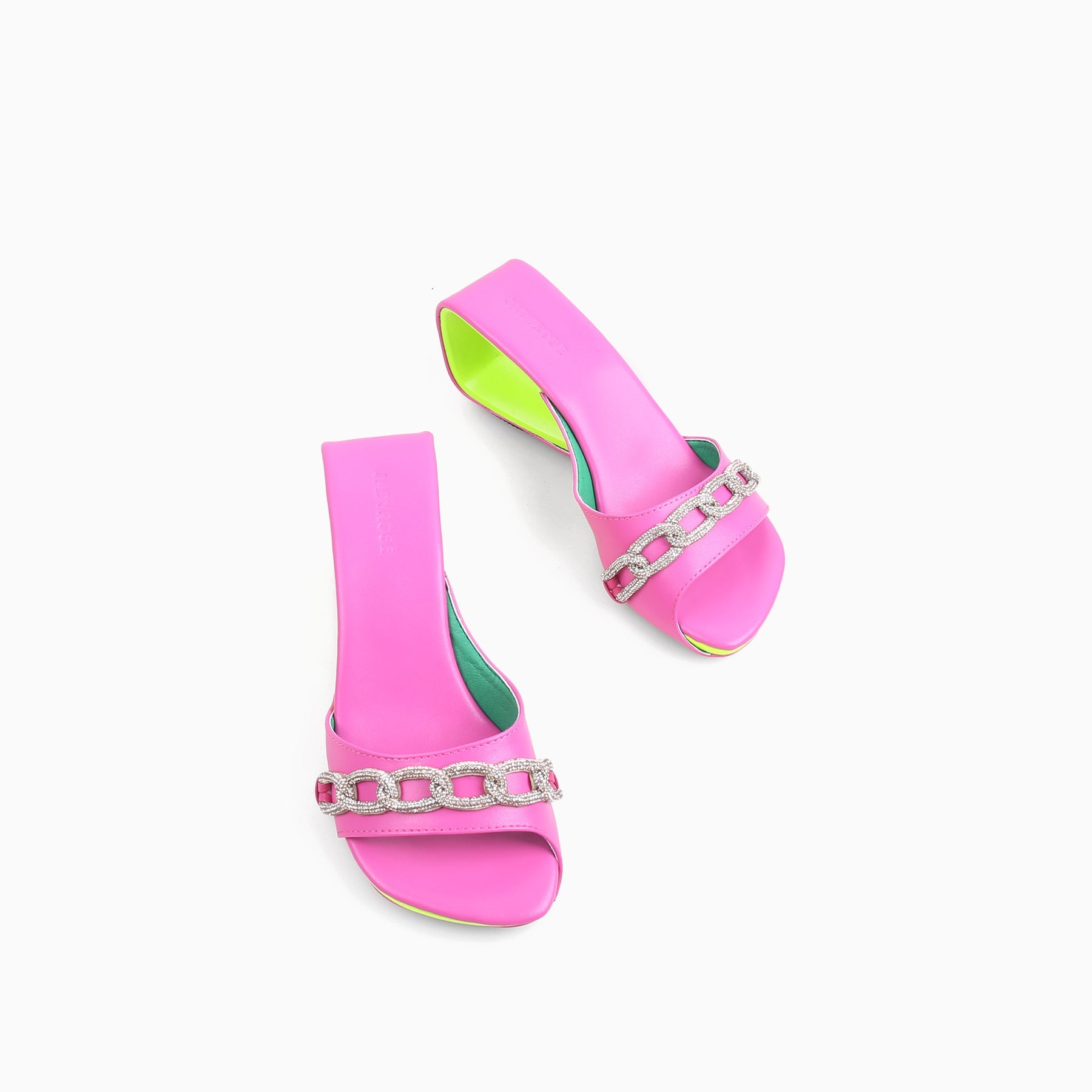 Jady Rose | Summer Somewhere Embellished Heel Slides - Pink