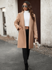 Uptown Girl Pocketed Boyfriend Jacket - Neutral