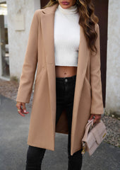 Uptown Girl Pocketed Boyfriend Jacket - Neutral