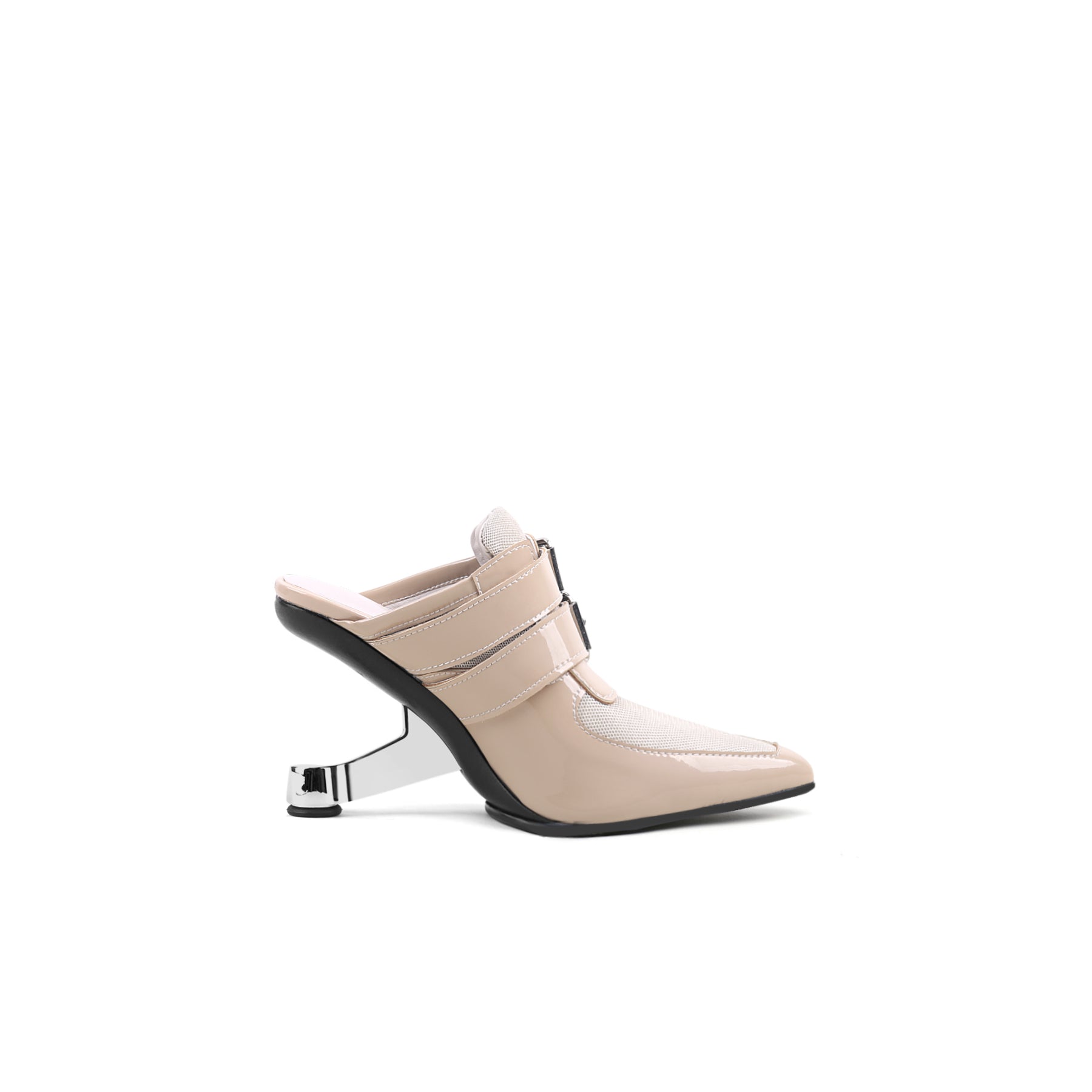 Jady Rose | Napa Leather Mule Heels - Neutral