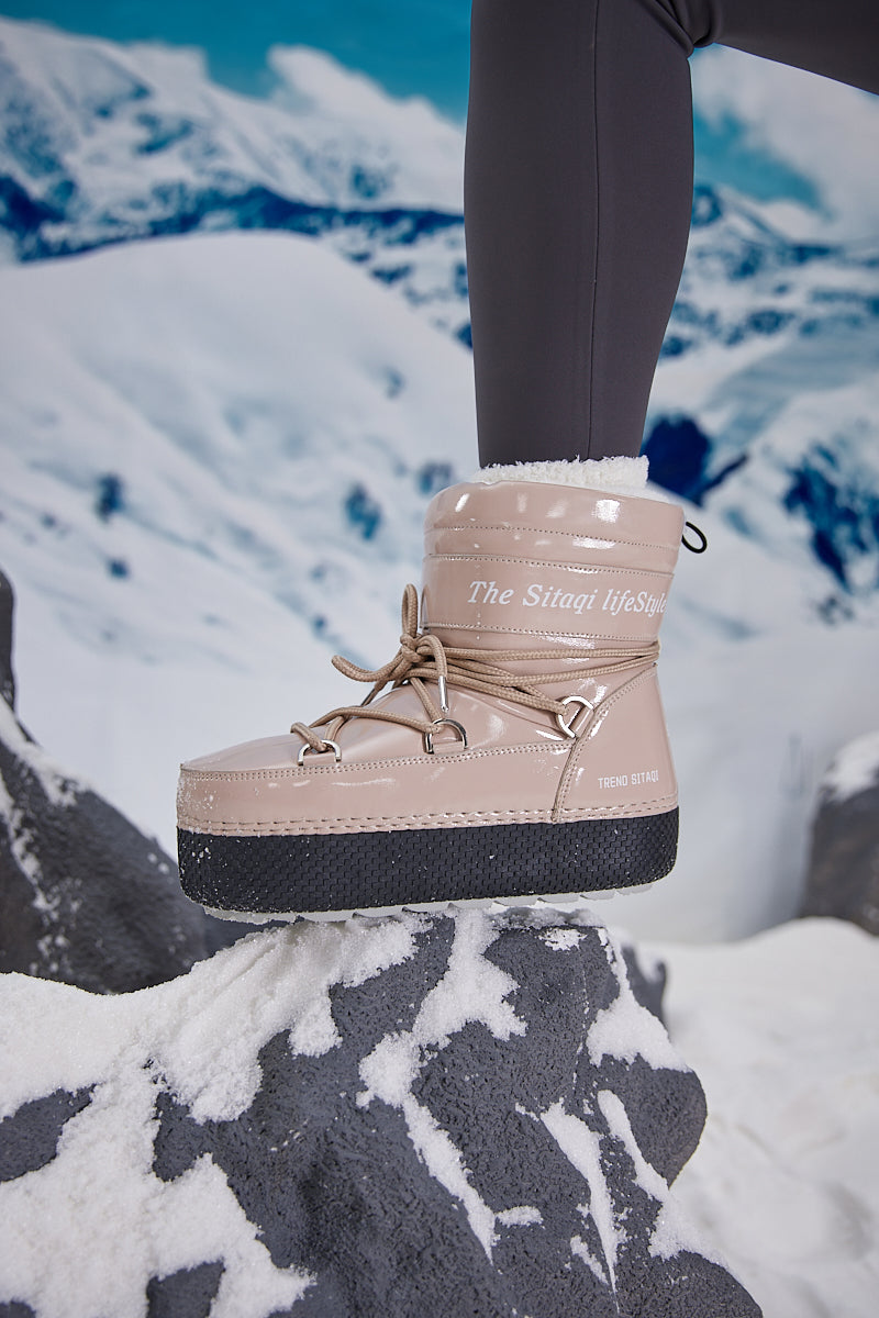 Frozen Princess | Moon Walker Water-Repellent Snow Boot - Neutral