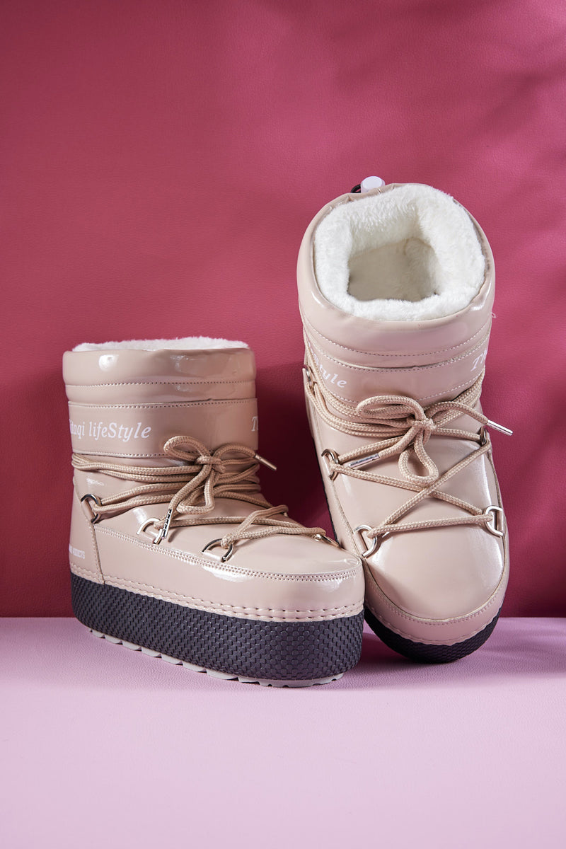 Frozen Princess | Moon Walker Water-Repellent Snow Boot - Neutral