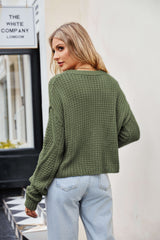 Messina Cable Knit Crewneck Sweater - Olive