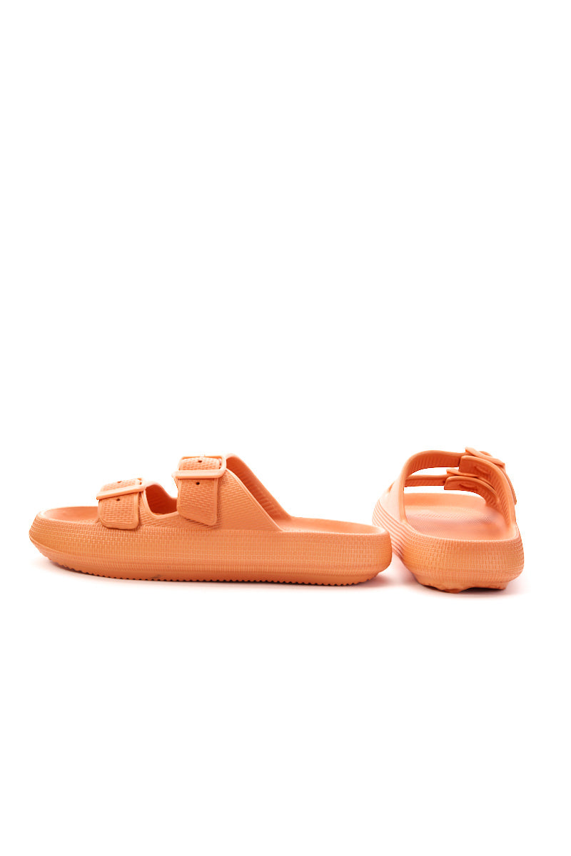 Maibulun | Marshmallow Step Double Strap Sandal - Orange