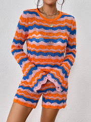 Cali Knit Crochet Matching Set - Orange